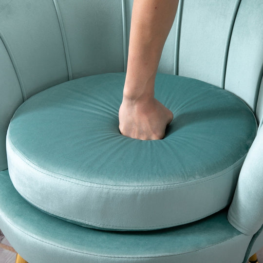 Alora Modern Velvet Accent Chair with Gold Metal Legs - Green - Furniture Depot (7629686931704)