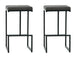 Strumford Bar Height Bar Stool - Gray/Black (set of 2) - Furniture Depot (7777834860792)