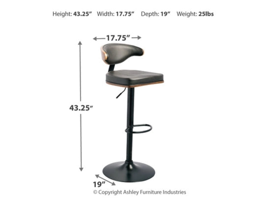 Bellatier Tall UPH Swivel Barstool(1/CN) - Furniture Depot (6152153432237)