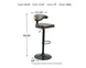 Bellatier Tall UPH Swivel Barstool(1/CN) - Furniture Depot (6152153432237)
