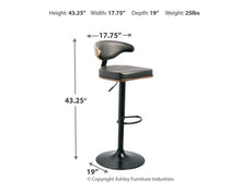 Load image into Gallery viewer, Bellatier Tall UPH Swivel Barstool(1/CN) - Furniture Depot (6152153432237)