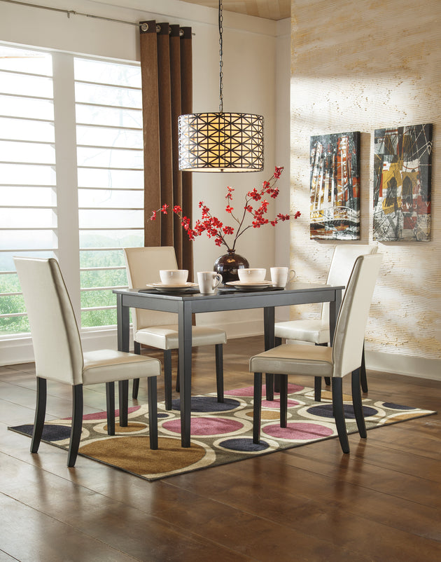 Kimonte Rectangular 5 pc Dining Room set - Furniture Depot