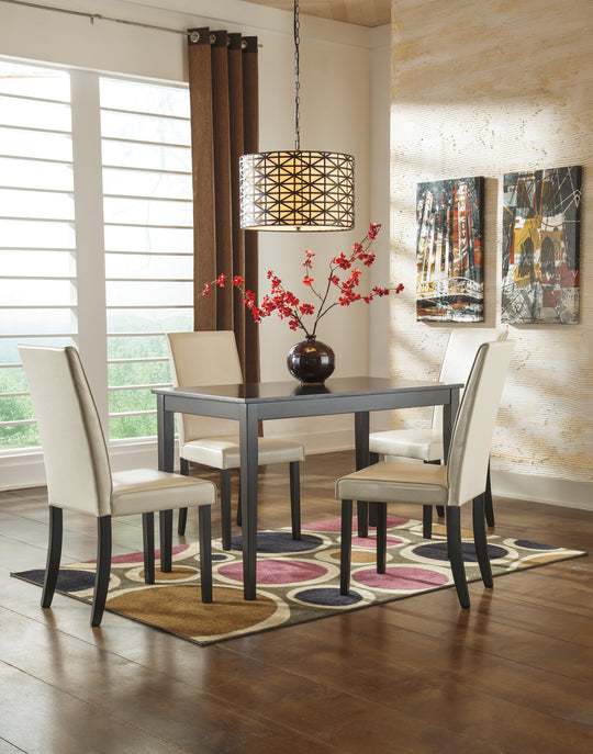 Kimonte Rectangular 5 pc Dining Room set - Furniture Depot