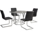 Madanere 5 Piece Black Dining Room Table Set - Furniture Depot