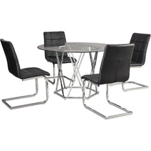 Load image into Gallery viewer, Madanere 5 Piece Black Dining Room Table Set - Furniture Depot