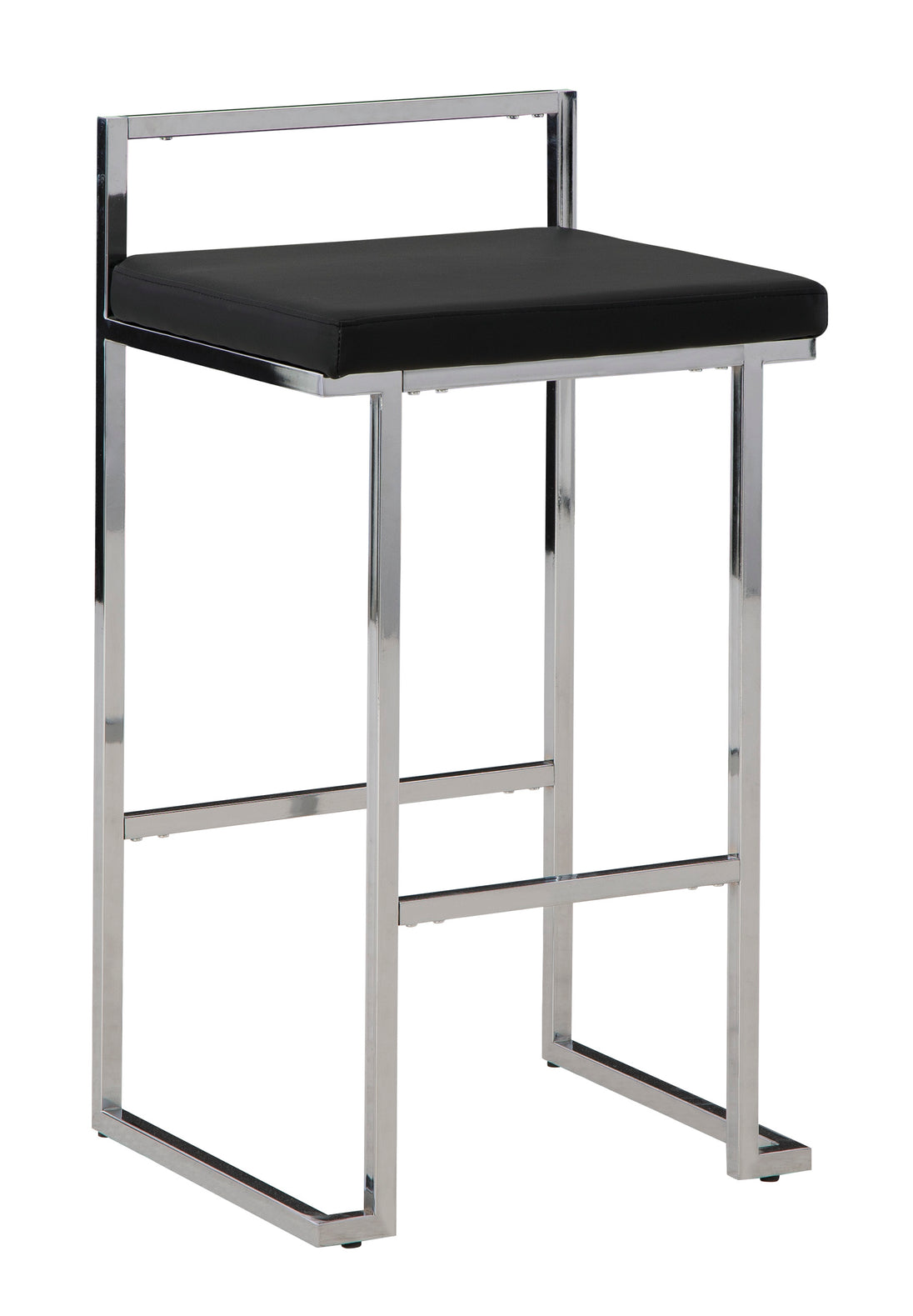 Madanere Stool (set of 2)-Black/Chrome Finish - Furniture Depot (7777995522296)