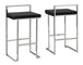 Madanere Stool (set of 2)-Black/Chrome Finish - Furniture Depot (7777995522296)