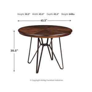 Centiar Round Dining Room Table and Chairs 5 Pc Set - Furniture Depot