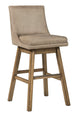 Tallenger Tall UPH Swivel Barstool(2/CN) - Furniture Depot