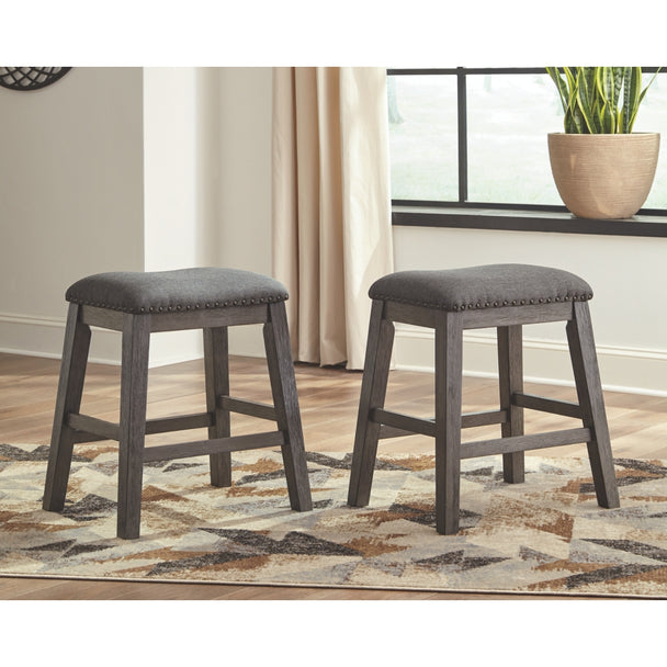 Caitbrook Upholstered Stool (set of 2) - Furniture Depot (4576416858214)