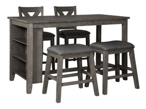 Caitbrook RECT Dining Room Counter Table and Stool 5 Pc Set - Furniture Depot