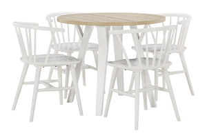 Grannen Dining Table - Round with 4 Chairs - Furniture Depot (7727903736056)