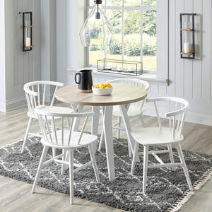 Grannen Dining Table - Round with 4 Chairs - Furniture Depot (7727903736056)