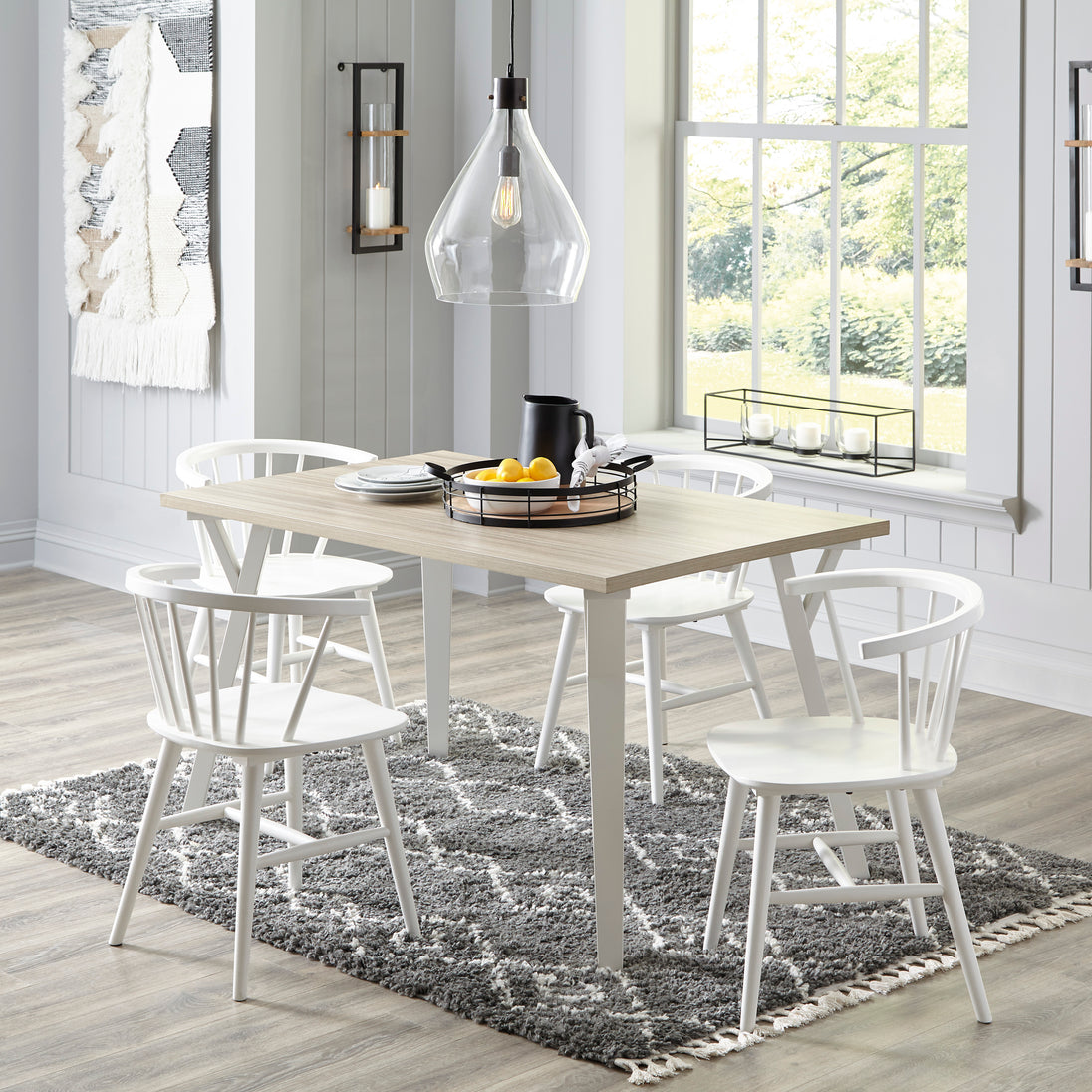 Grannen Dining Table with 4 Chairs - Furniture Depot (7727908978936)