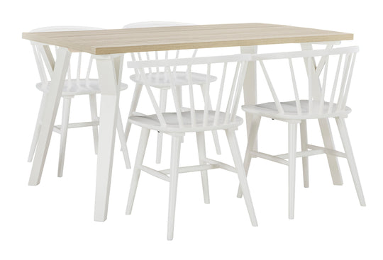 Grannen Dining Table with 4 Chairs - Furniture Depot (7727908978936)