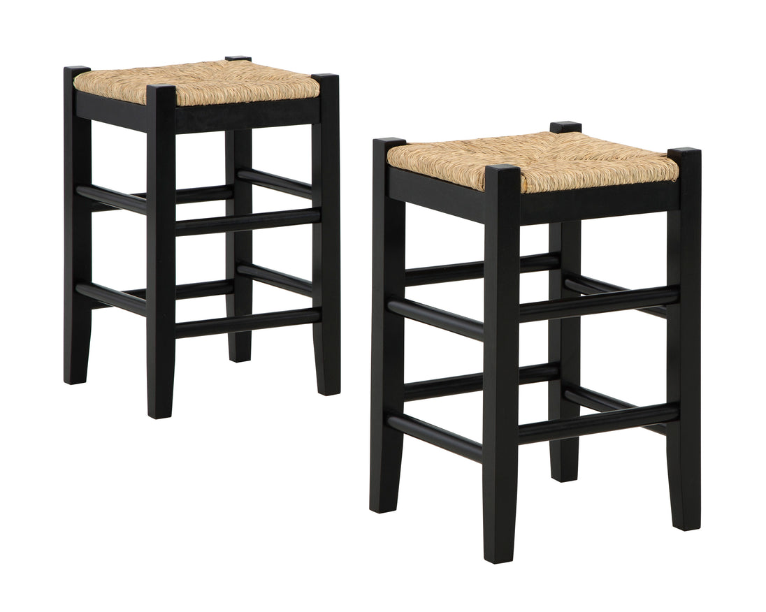 Mirimyn Counter Height Bar Stool (set of 2) - Black - Furniture Depot (7783528661240)