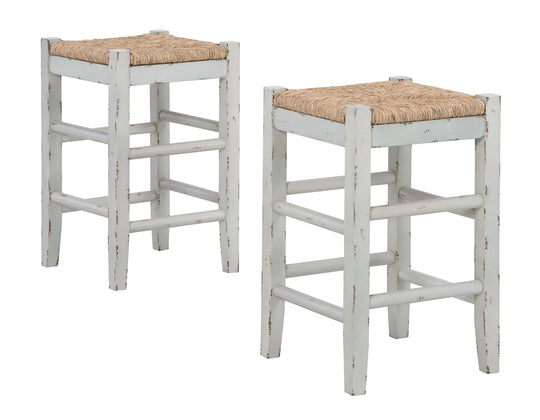 Mirimyn Counter Height Bar Stool (set of 2) - White - Furniture Depot (7783538262264)