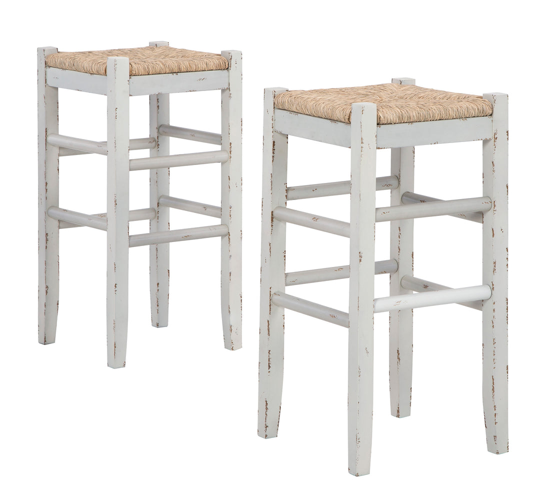 Mirimyn Bar Height Bar Stool(set of 2) - White - Furniture Depot (7783539441912)