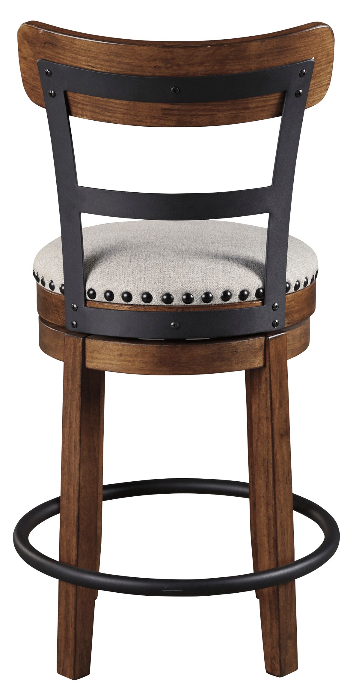 Valebeck UPH Swivel Barstool (per stool) - Furniture Depot