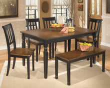 Load image into Gallery viewer, Owingsville Rectangular Dining Room Table,Chairs and Bench 6Pc Set - Furniture Depot (4591882403942)