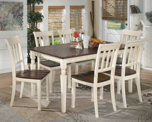 Whitesburg Rectangular Dining Room Table and Chairs 7Pc Set - Furniture Depot