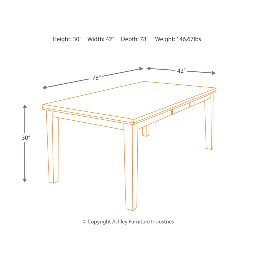 Ralene RECT DRM Butterfly EXT Table - Furniture Depot (4587902468198)