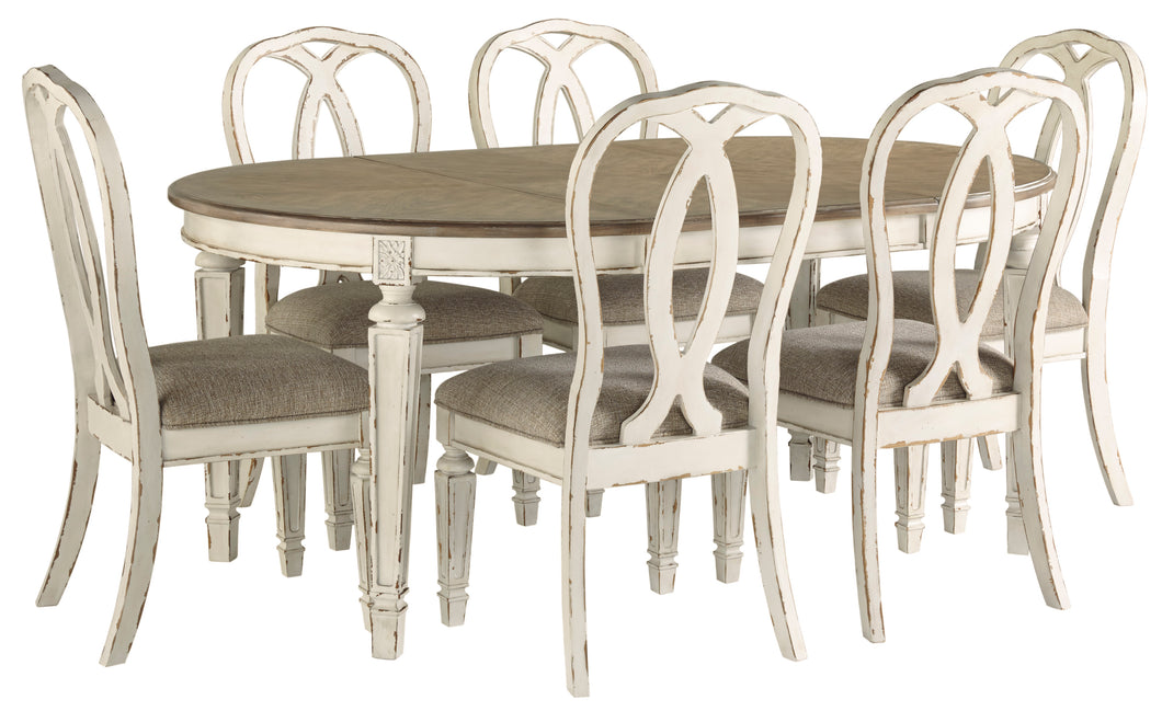 Realyn Oval Dining Room EXT Table and Chairs 7 Pc Set - Furniture Depot (4584887550054)