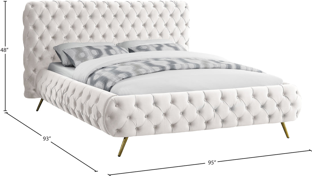 Delano Velvet Bed - Furniture Depot