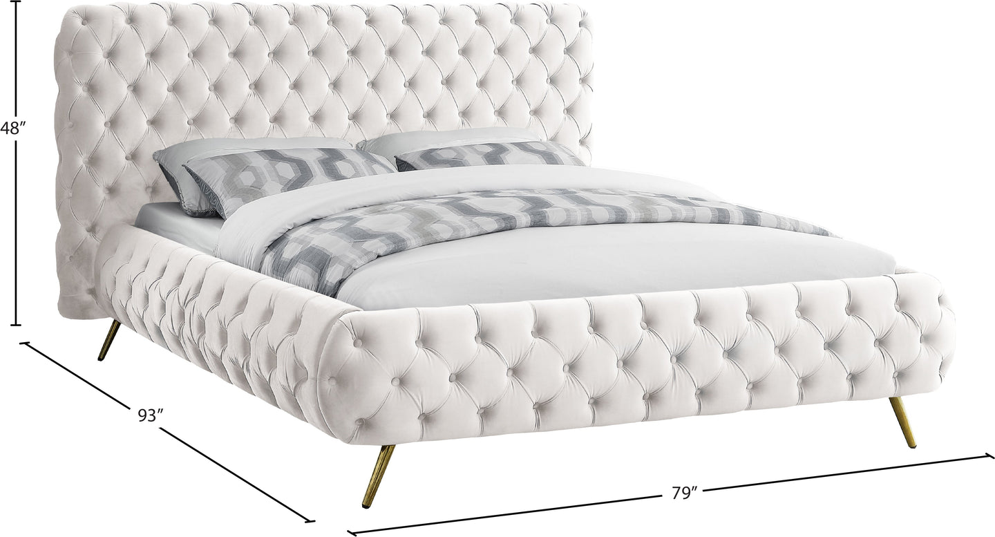 Delano Velvet Bed - Furniture Depot