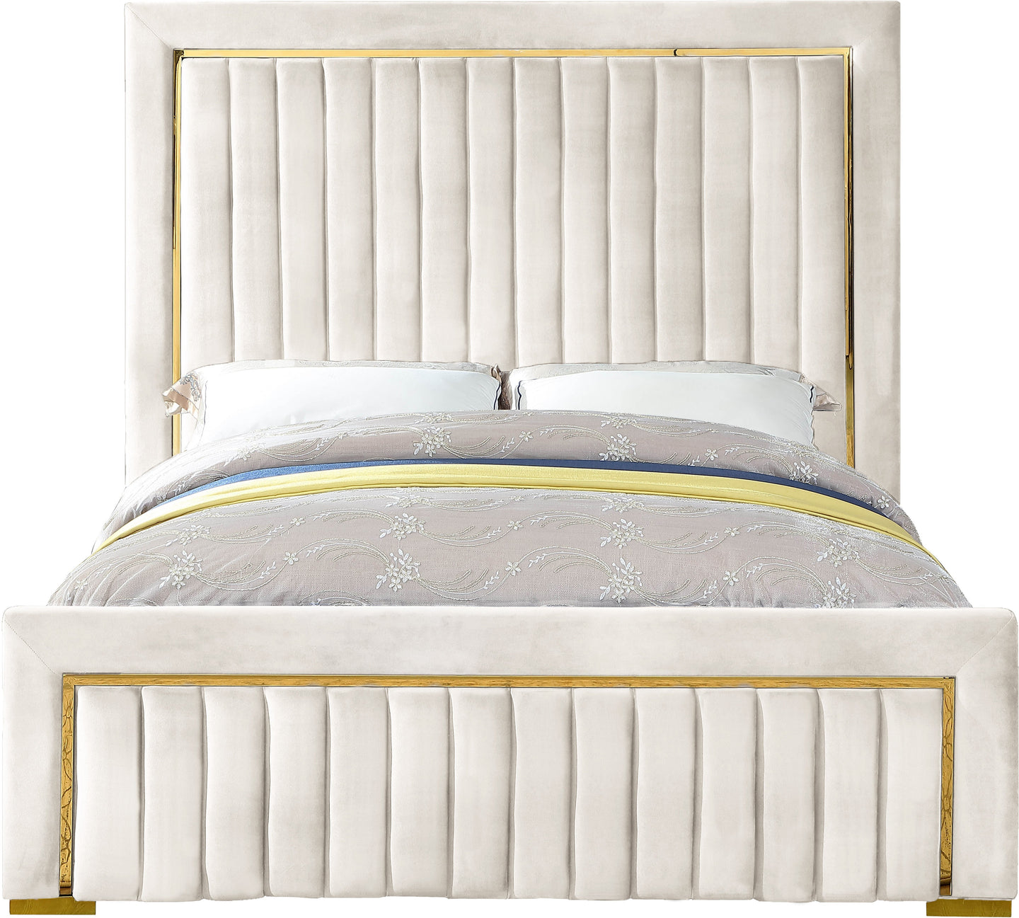 Dolce Velvet Bed (3 Boxes) - Furniture Depot (7679021351160)