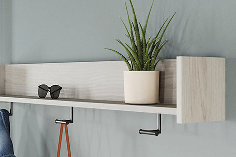 Socalle Wall Mounted Coat Rack with Shelf - Furniture Depot