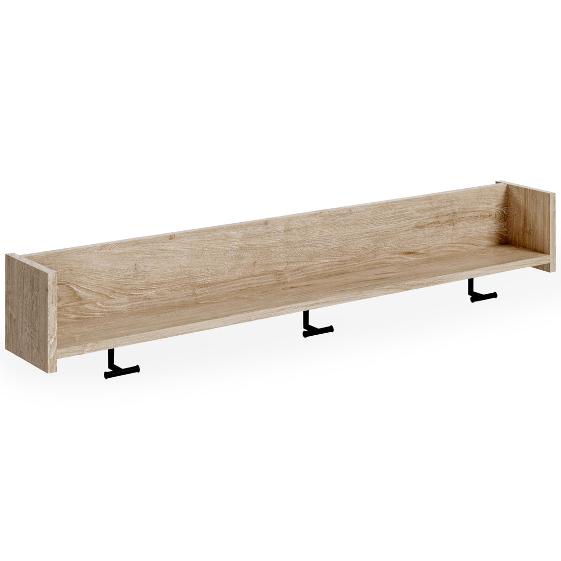 Oliah Wall Mounted Coat Rack with Shelf - Furniture Depot