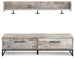 Neilsville Bench with Coat Rack - Whitewash - Furniture Depot