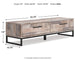 Neilsville Bench with Coat Rack - Whitewash - Furniture Depot