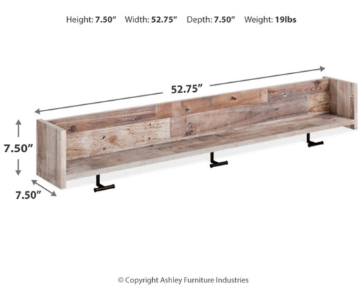 Neilsville Bench with Coat Rack - Whitewash - Furniture Depot