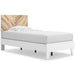 Piperton Twin Platform Bed with headboard - White - Furniture Depot