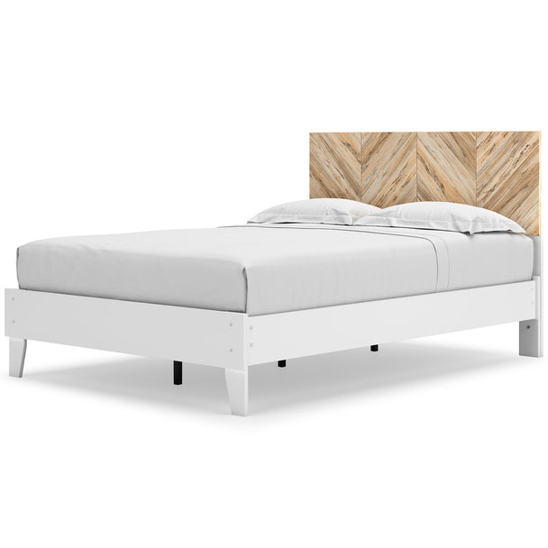 Piperton Full Platform Bed with headboard -White - Furniture Depot (7727824961784)