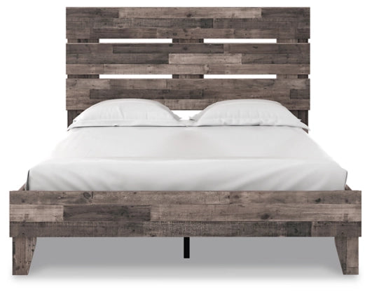Neilsville Queen Panel Platform Bed - Multi Gray - Furniture Depot