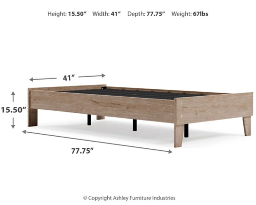 Oliah Twin Platform Bed - Furniture Depot (7908280828152)