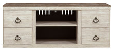 Load image into Gallery viewer, Willowton LG TV Stand w/Fireplace Option - Whitewash (RTA) - Furniture Depot