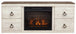 Willowton LG TV Stand w/Fireplace - Whitewash (RTA) - Furniture Depot