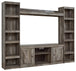 Wynnlow 4 Pc LG TV Stand Unit - Gray (RTA) - Furniture Depot