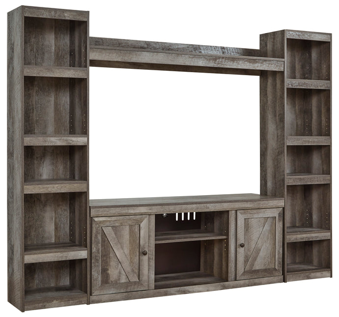 Wynnlow 4 Pc LG TV Stand Unit - Gray (RTA) - Furniture Depot