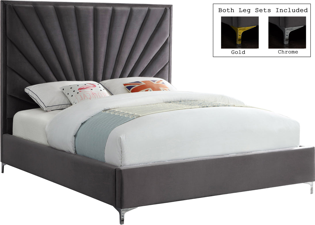 Eclipse Velvet Bed - Furniture Depot