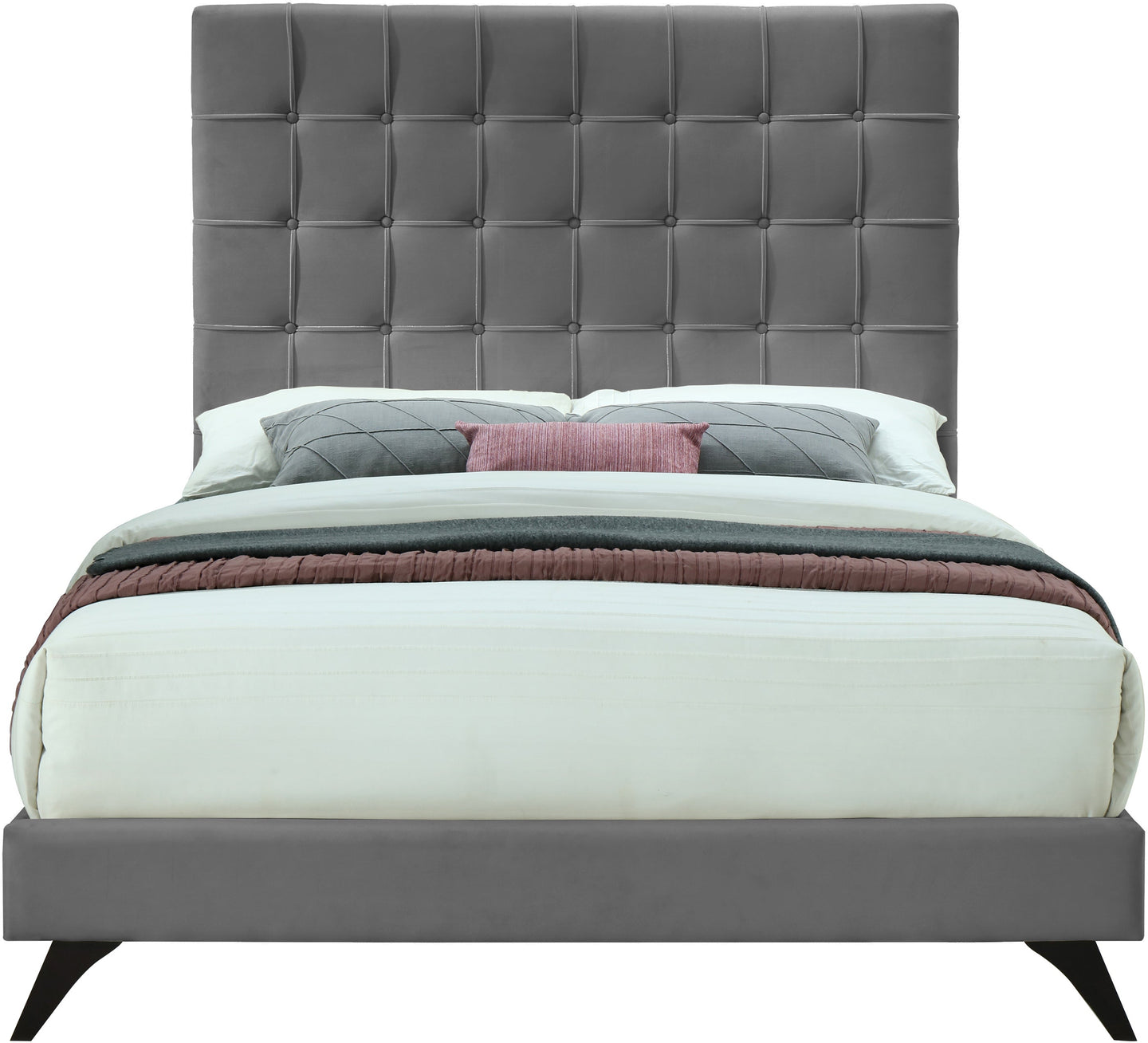 Elly Velvet Bed - Furniture Depot