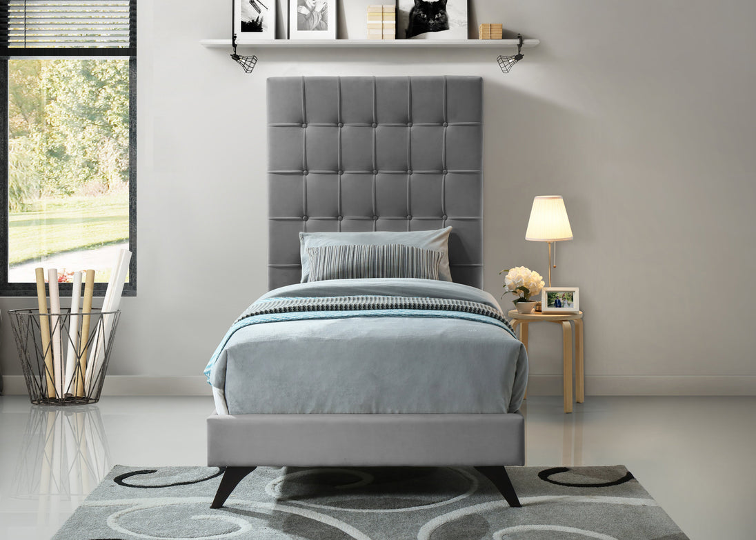 Elly Velvet Bed - Furniture Depot