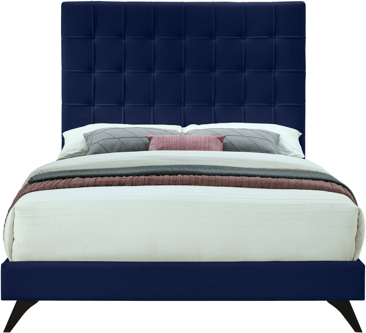 Elly Velvet Bed - Furniture Depot