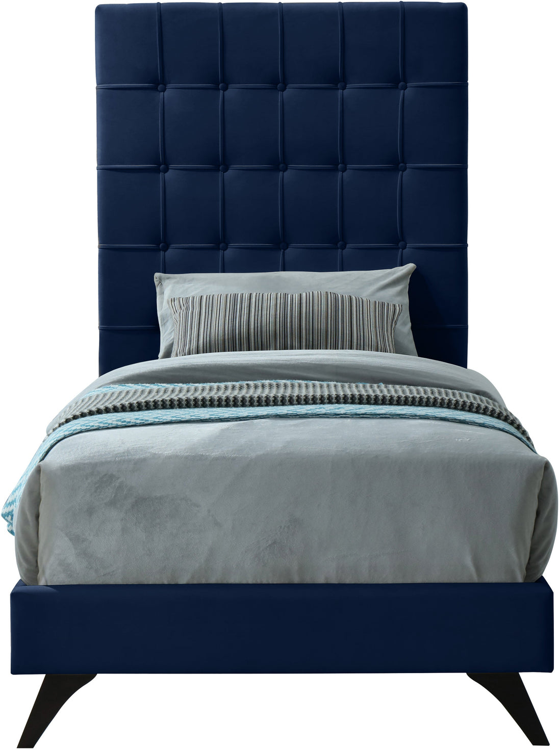 Elly Velvet Bed - Furniture Depot