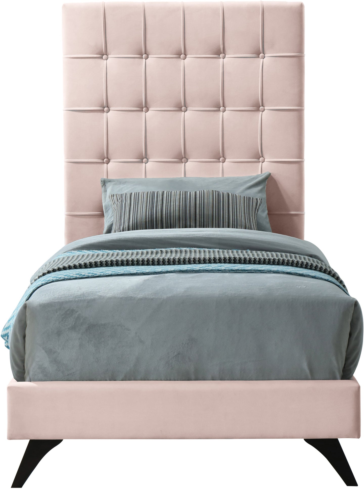 Elly Velvet Bed - Furniture Depot