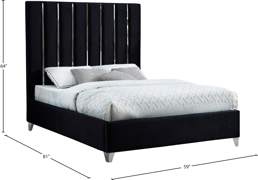 Enzo Velvet Bed - Furniture Depot